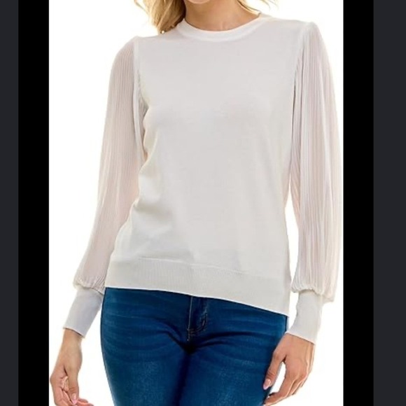 Contemporaine Par Simons Tops - Contemporaine Par Simons Womens Cotton Blend Mock Neck Long Sleeve‎ Top - M